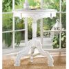 Accent Plus Romantic Three-Legged Carved Pedestal Table