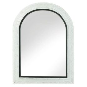 Nikki Chu White Arched Wall Mirror with Black Trim