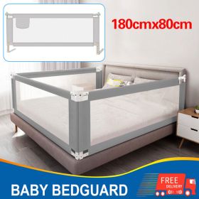 Bed Protection Rail Bed Guard For Baby Toddler Safety Rail Fence 180cm NEW (Option: Gray)