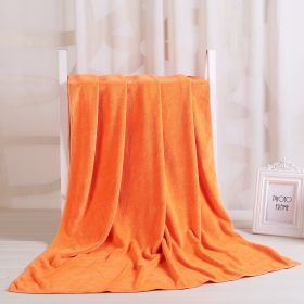 Large Cotton Absorbent Quick Drying Lint Resistant Towel (Option: Orange red extra thick-80x180cm)