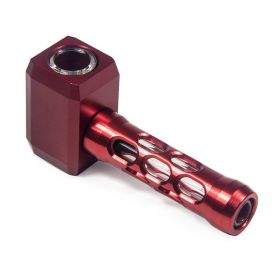 Creative Fashion Hollowed-out Hammer Shape Pipe (Option: Red-Side Without Logo)