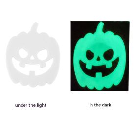 Halloween Ghost Festival Personalized Design Atmosphere Dining Mat Automatic Luminous (Option: Fluorescent White Single-101X105MMX3MM)