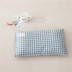 Pillowcase Young Children's Pillow (Option: Green Blue Small Plaid-30cmX50cm Pillowcase One)