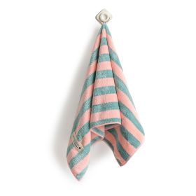 Coral Fleece Hair Dry Towel Wash Face Absorbent Towel (Option: Wide stripes twocolo-34x76cm)