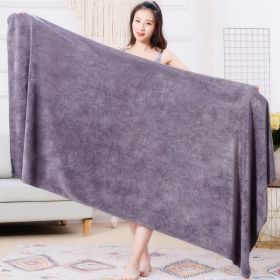 Large Cotton Absorbent Quick Drying Lint Resistant Towel (Option: Light Grey Thickening-60x90cm)