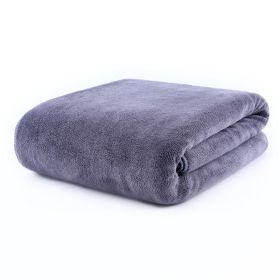 Large Cotton Absorbent Quick Drying Lint Resistant Towel (Option: Grey-100x120cm)