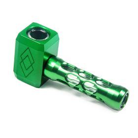 Creative Fashion Hollowed-out Hammer Shape Pipe (Option: Green-Side With Logo)