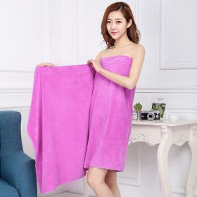 Large Cotton Absorbent Quick Drying Lint Resistant Towel (Option: Purple-60x90cm)