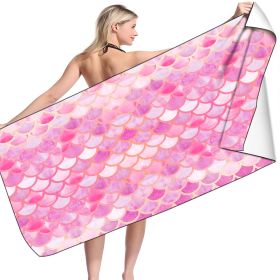 Microfiber Variety Bath Towel Towel Sea Stand Holiday Rectangular Sand Shawl 3D Printing (Option: MEIry14-75x150cm)