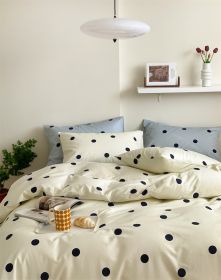 Green Polka Dot All Cotton Pure Cotton Artistic 15 M18 M Bed Four-piece Set (Option: Polka Dot Meter-1.2m three piece suit)