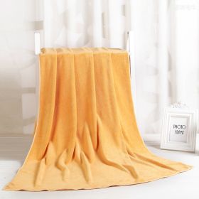 Large Cotton Absorbent Quick Drying Lint Resistant Towel (Option: Orange extra thick-100x200cm)