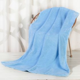 Large Cotton Absorbent Quick Drying Lint Resistant Towel (Option: Light blue-60x90cm)