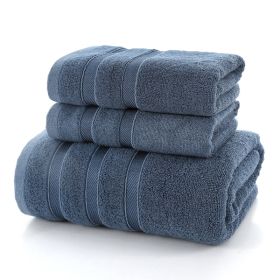 Fiber And Ink Bamboo Bath Towel For Adult Household Water Absorption (Option: Blue-70x140cm)