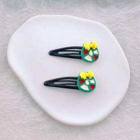 Children's Fashion Simple Christmas Hair Clip (Option: 40 Black BB Clip Flower Disk)