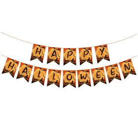 Home Halloween Holiday Party Decorated Hangtag (Option: Hanging Flag Yellow Letters)