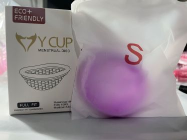 Silicone Female Menstrual Period Replacement Menstrual Cup Daily Use Rubber Products (Option: S Purple Color Box Packaging)