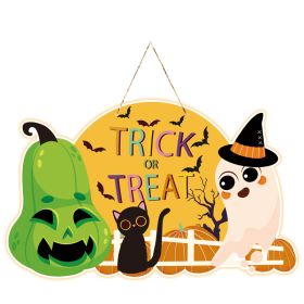 Home Halloween Holiday Party Decorated Hangtag (Option: Door Hanging Ghost Style)