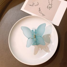 Women's Fashion Temperament Butterfly Shape Grabbing Clip (Option: 1 Blue)