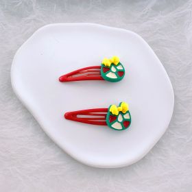 Children's Fashion Simple Christmas Hair Clip (Option: 23 Red BB Clip Flower Disk)