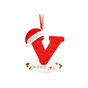 26 English Letters Car Pendant Christmas Tree (Option: 22 Models)