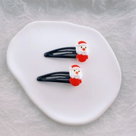 Children's Fashion Simple Christmas Hair Clip (Option: 43 Black BB Clip Beard Old Man)