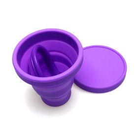 Silicone Female Menstrual Period Replacement Menstrual Cup Daily Use Rubber Products (Option: Disinfection Purple Suit)