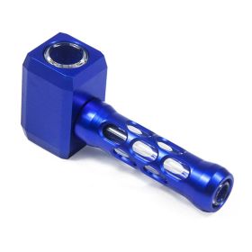 Creative Fashion Hollowed-out Hammer Shape Pipe (Option: Blue-Side Without Logo)