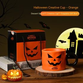 Halloween Gift Pumpkin Cup Ceramic Mug (Option: Orange-15cm)