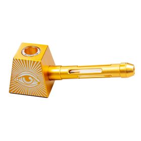 Fashion Simple Aluminum Alloy Pyramid Pipe (Color: Gold)