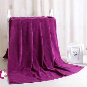 Large Cotton Absorbent Quick Drying Lint Resistant Towel (Option: Wine red extra thick-150x200cm)