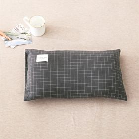 Pillowcase Young Children's Pillow (Option: Small Gray Grid-30cmX50cm Pillowcase One)