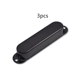 Electric Guitar Single Coil Pickup Brass Cap Closed (Option: Black-3PCS)