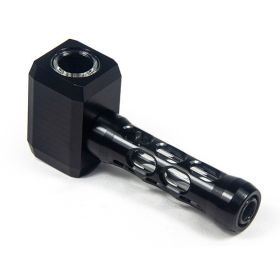 Creative Fashion Hollowed-out Hammer Shape Pipe (Option: Black-Side Without Logo)