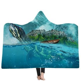 New Ocean Turtle Series Hooded Blanket Cape (Option: 5style-150x200cm)