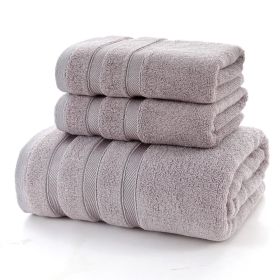 Fiber And Ink Bamboo Bath Towel For Adult Household Water Absorption (Option: Grey-70x140cm)