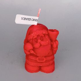 Santa Claus Modeling Aromatherapy Artistic Taper And Candle (Option: 6x6x8CM-Red)