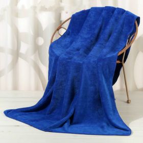 Large Cotton Absorbent Quick Drying Lint Resistant Towel (Option: Blue-80x180cm)